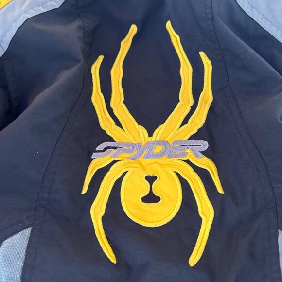 Spyder Jacket Boys 4 Black Yellow Snowboard Winter Coat Snow Youth Small To Tall - Picture 8 of 8